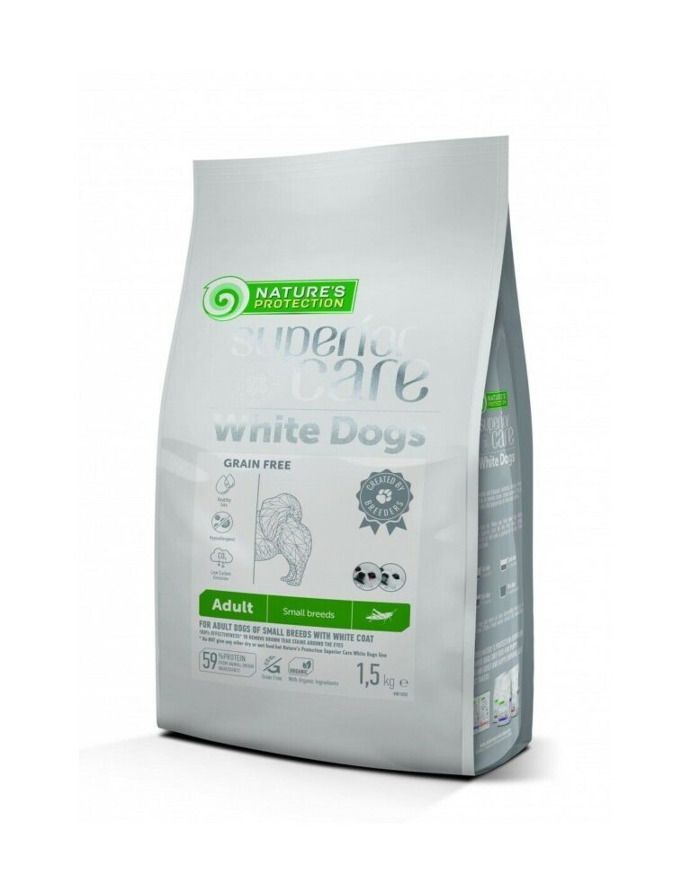 NATURE'S PROTECTION WHITE DOG ADULT SMALL CON INSETTI 1,5 KG