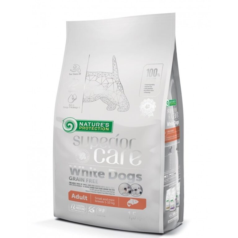 NATURE'S PROTECTION WHITE DOG ADULT SMALL SALMONE 1,5 KG