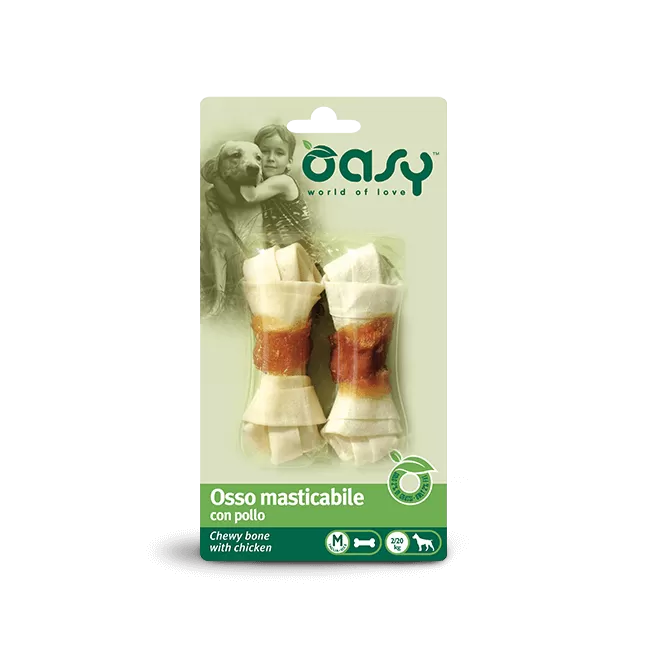 OASY CANE OSSO CON POLLO TG M