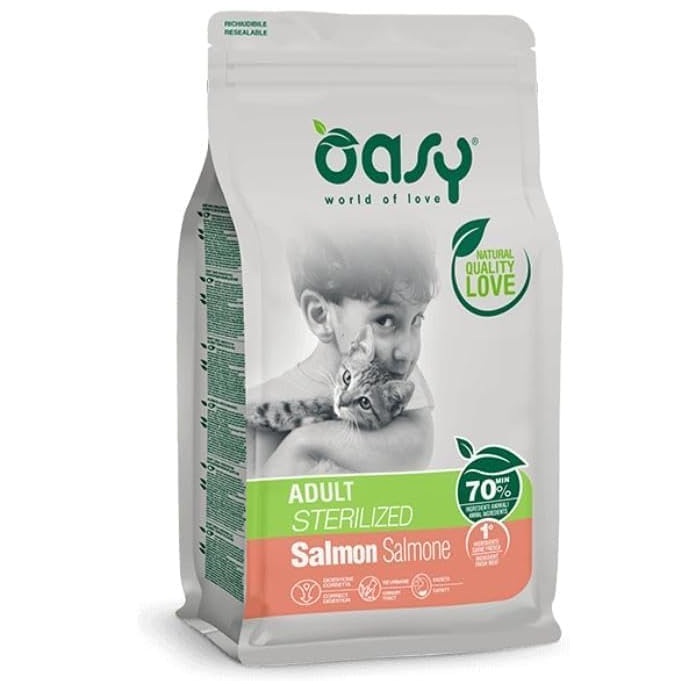 OASY GATTO STERILISED SALMONE 6 KG