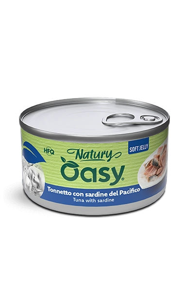OASY NATURY GATTO SOFT JELLY TONNETTO CON SARDINE 85 GR
