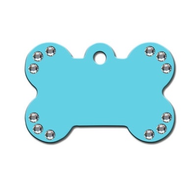 TAG4PET OSSO S DIVA AZZURRO PIETRE BIANCHE