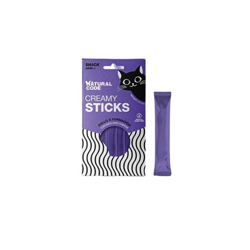 NATURAL CODE SNACK CREMOSI POLLO E FORMAGGIO X4